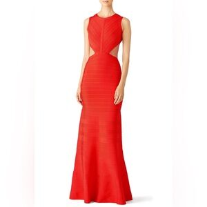 Herve Leger Red Sleeveless Dress